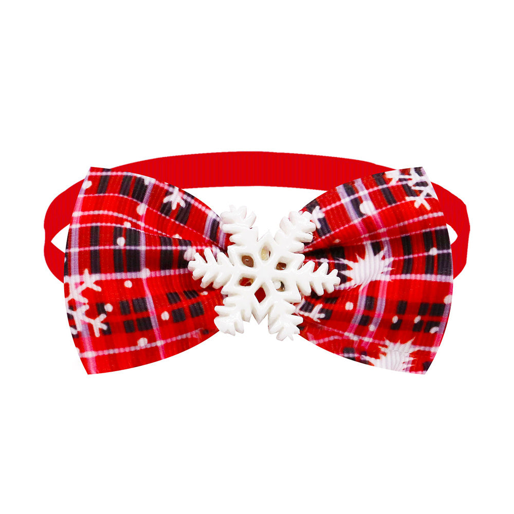 KFX-1073085 Plaid Bow Tie for Dogs and Cats – Adjustable Scarf Accessory for All Seasons