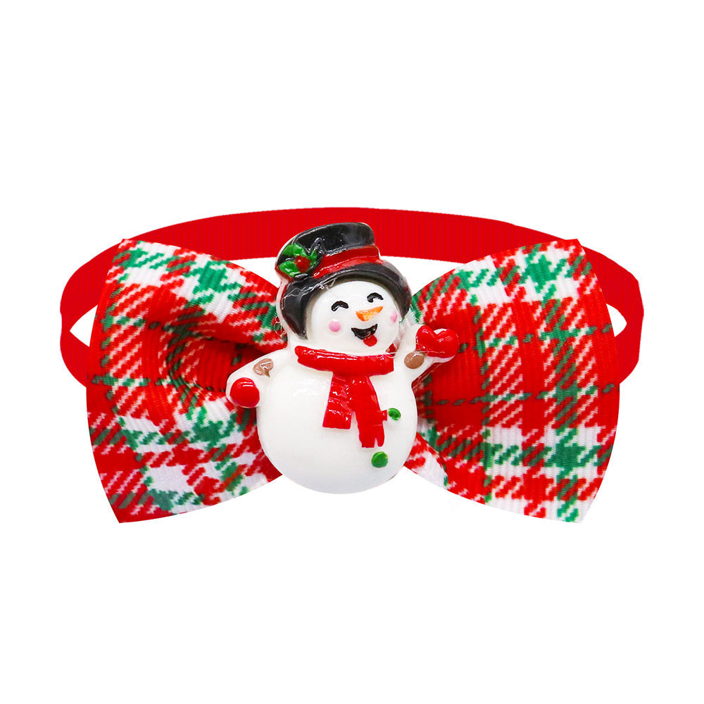 KFX-1073085 Plaid Bow Tie for Dogs and Cats – Adjustable Scarf Accessory for All Seasons