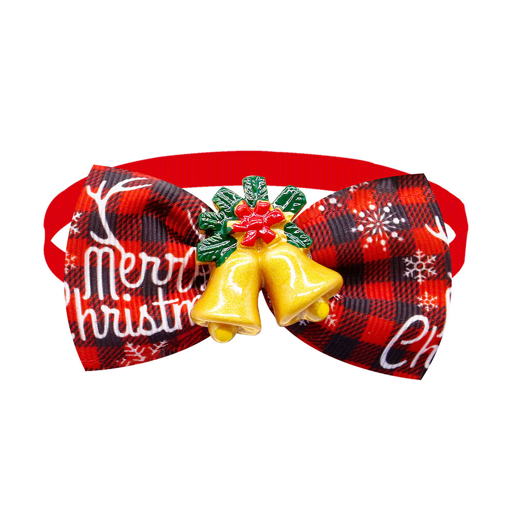 KFX-1073085 Plaid Bow Tie for Dogs and Cats – Adjustable Scarf Accessory for All Seasons