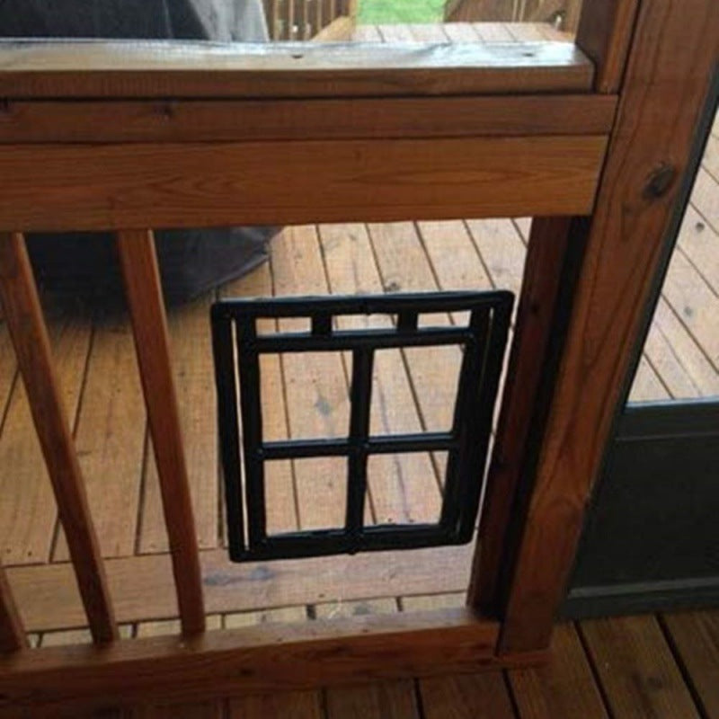 KFX-1074493 Pet Screen Door for Easy Access - Anti-Mosquito Design, Black & White, Sizes S & L