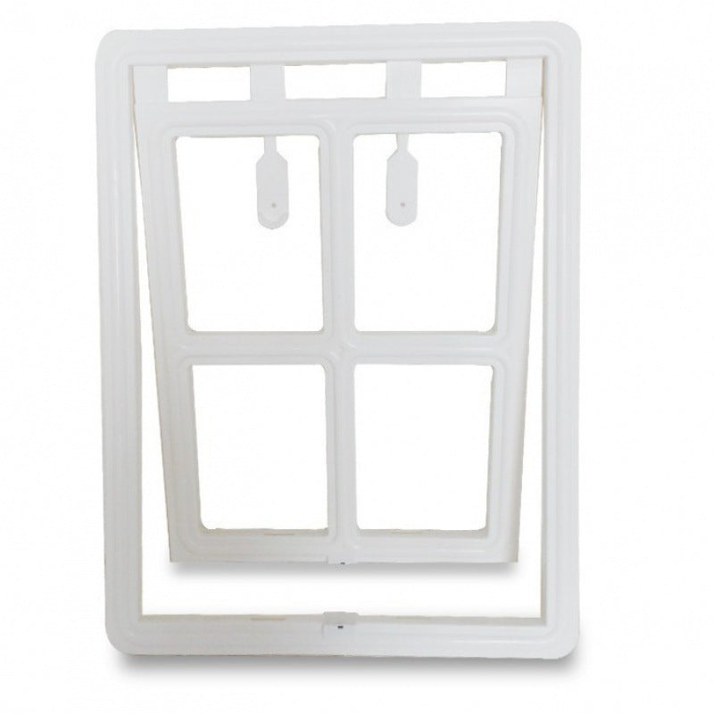 KFX-1074493 Pet Screen Door for Easy Access - Anti-Mosquito Design, Black & White, Sizes S & L