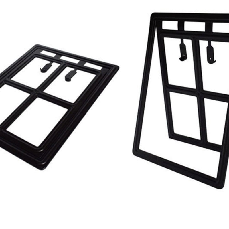 KFX-1074493 Pet Screen Door for Easy Access - Anti-Mosquito Design, Black & White, Sizes S & L