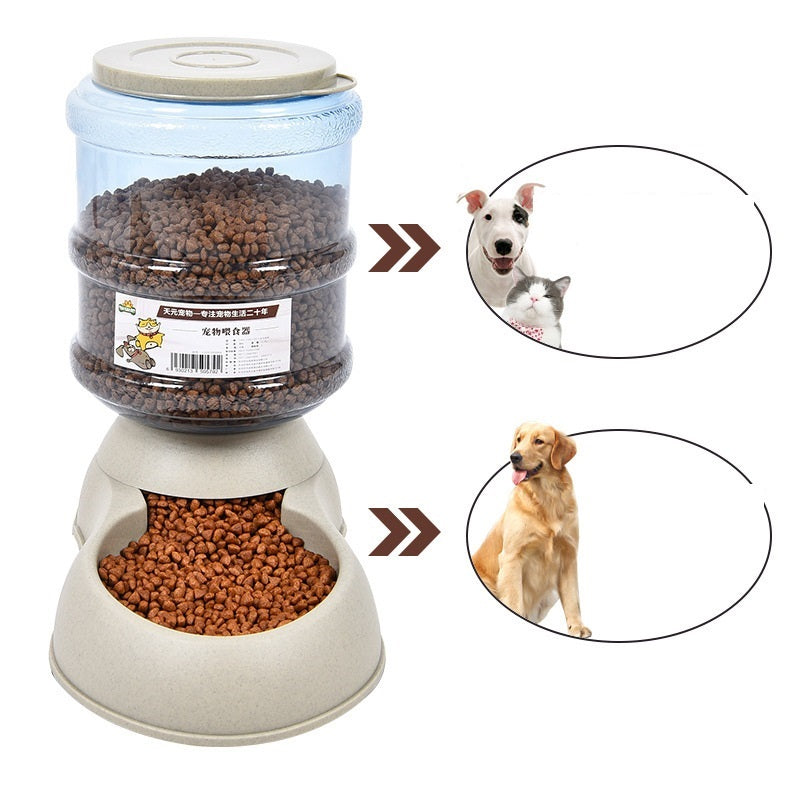 KFX-1074621 Pet Food Dispenser with Food-Grade Plastic, 3.75L Capacity, Easy Assembly and Cleaning