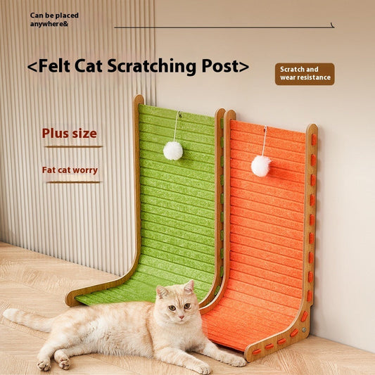 KFX-1076797 L-Type Sisal Felt Cat Scratch Board - Vertical Wall Sticker, Cartoon Design in Multi-Colors