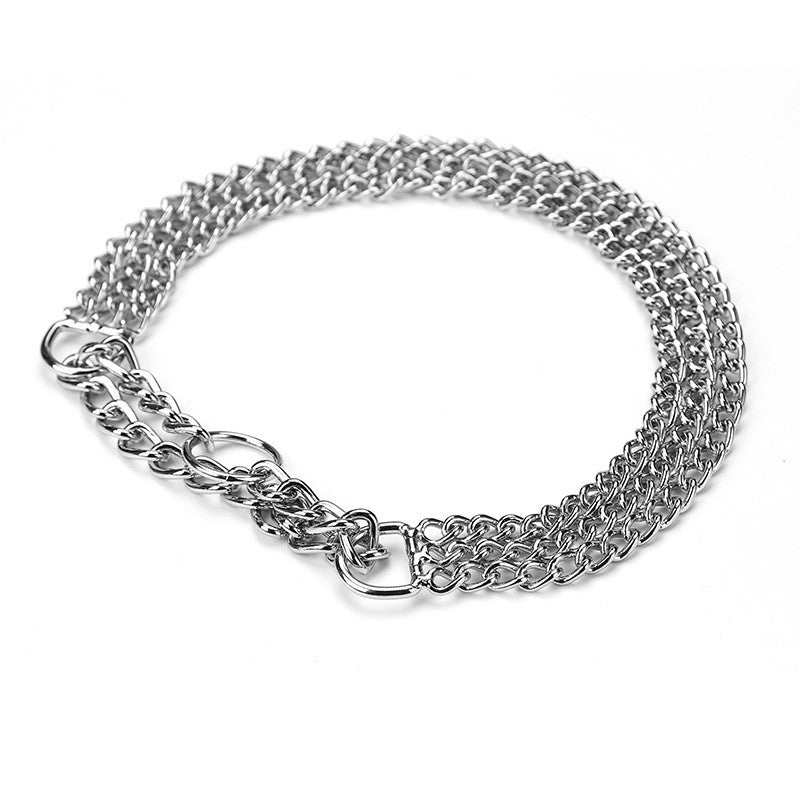 KFX-1078589 Durable Silver Iron Dog Collar Adjustment Chain - Size Options Available