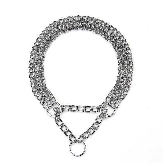 KFX-1078589 Durable Silver Iron Dog Collar Adjustment Chain - Size Options Available