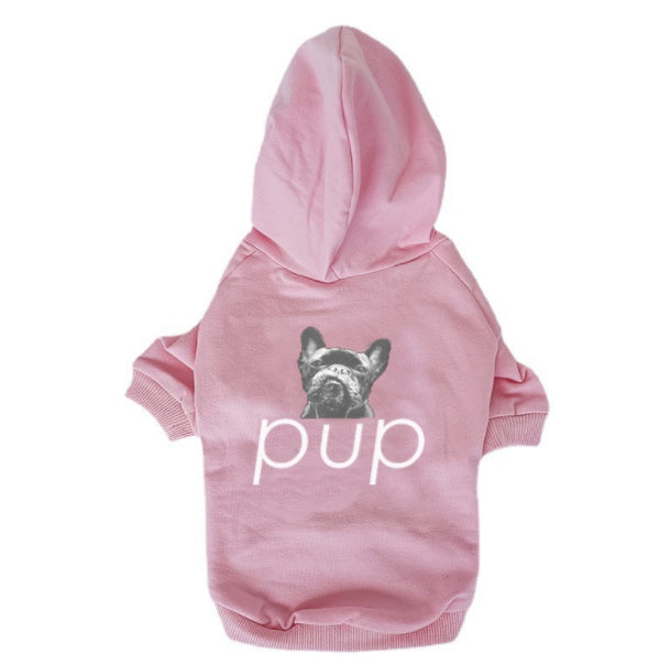 KFX-1081661 Cotton Black Dog Hoodie in Various Sizes - Stylish Ins-Style Pet Clothing