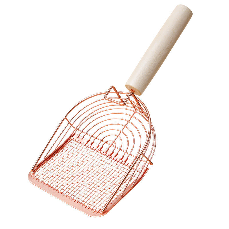 KFX-1082045 Stainless Steel Cat Litter Scoop with Comfortable Grip and Long Handle
