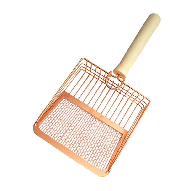 KFX-1082045 Stainless Steel Cat Litter Scoop with Comfortable Grip and Long Handle