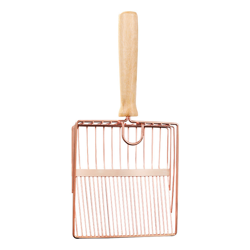 KFX-1082045 Stainless Steel Cat Litter Scoop with Comfortable Grip and Long Handle