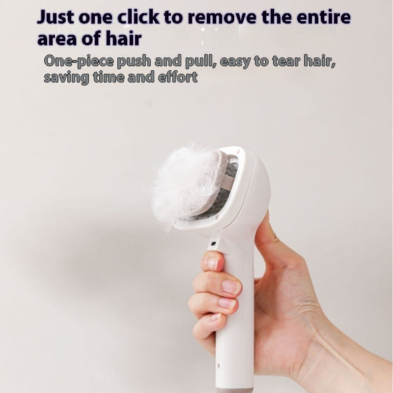 KFX-1082173 Pet Napping Spray Comb for Effortless Hair Removal - Cherry Pink & Ivory White