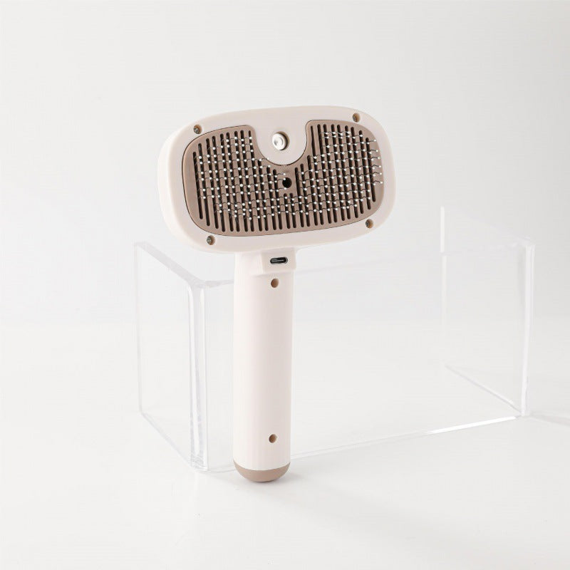 KFX-1082173 Pet Napping Spray Comb for Effortless Hair Removal - Cherry Pink & Ivory White