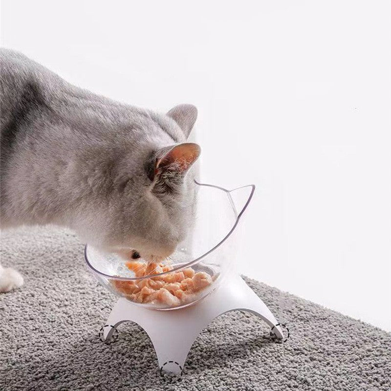 KFX-1082557 Removable and Washable Multi-Purpose Plastic Cat Bowl in White, Blue, and Pink