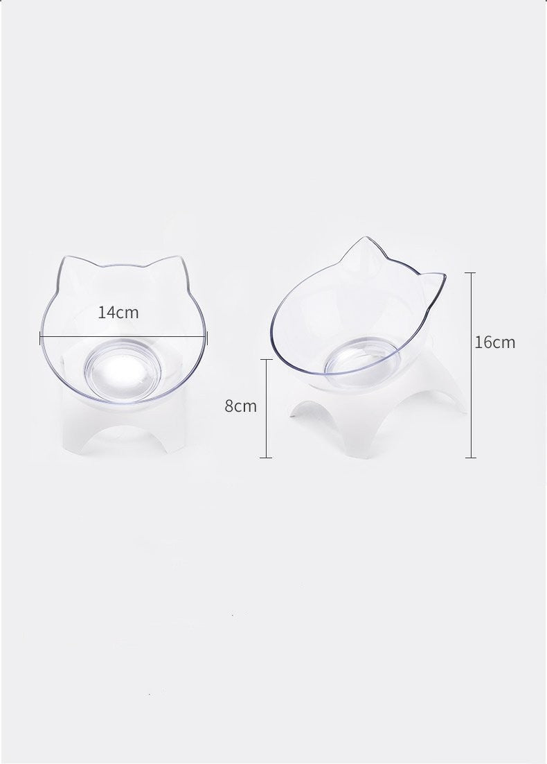KFX-1082557 Removable and Washable Multi-Purpose Plastic Cat Bowl in White, Blue, and Pink