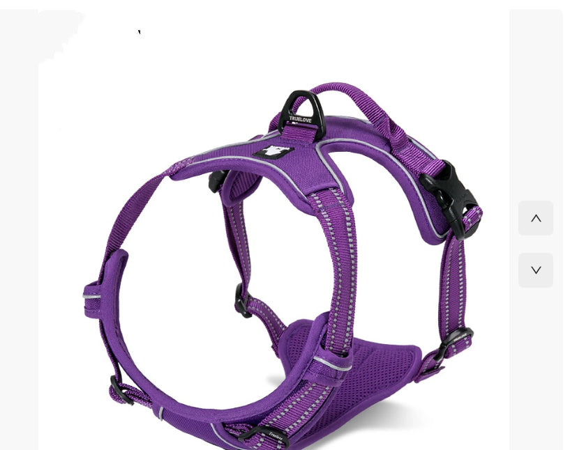 KFX-1085629 Reflective Padded Nylon Dog Harness with Adjustable Straps and Dual Leash Attachment Points