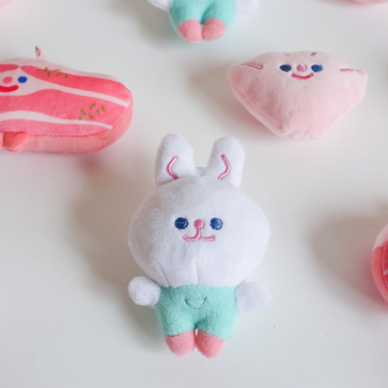 KFX-1087165 Portable Plush Sounding Toys - Pork Belly, Little White Rabbit & Shell Designs