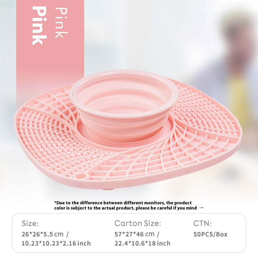 KFX-1088317 Silicone Folding Dog Snack Placemat - Slow Feed Design in Multiple Colors