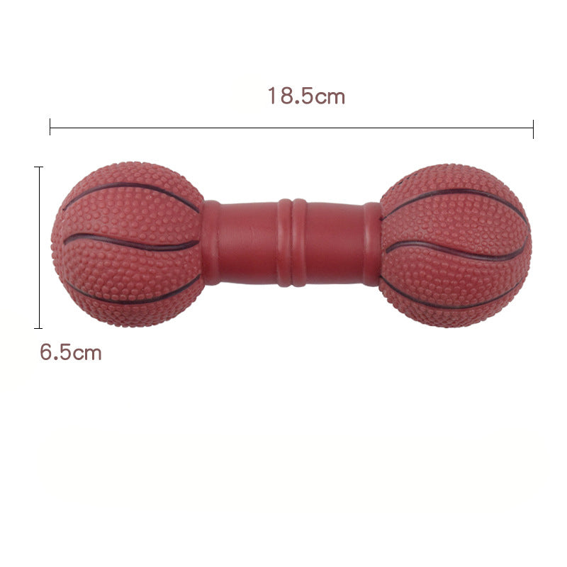 KFX-1089597 Squeaky Football Dumbbell Dog Chew Toy, Non-Toxic PVC, Soft & Fun Design