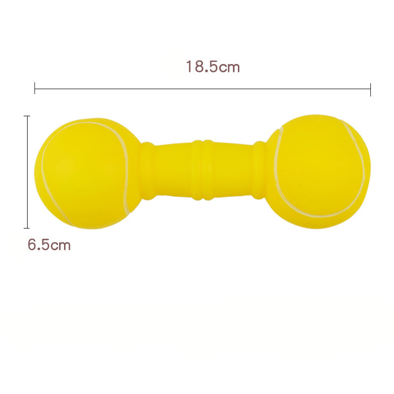KFX-1089597 Squeaky Football Dumbbell Dog Chew Toy, Non-Toxic PVC, Soft & Fun Design