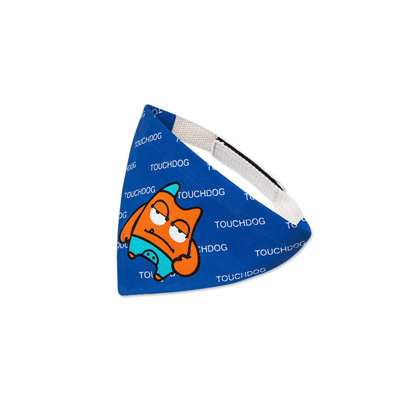 KFX-1089725 Pet Cartoon Print Triangle Scarf for Playful Pets