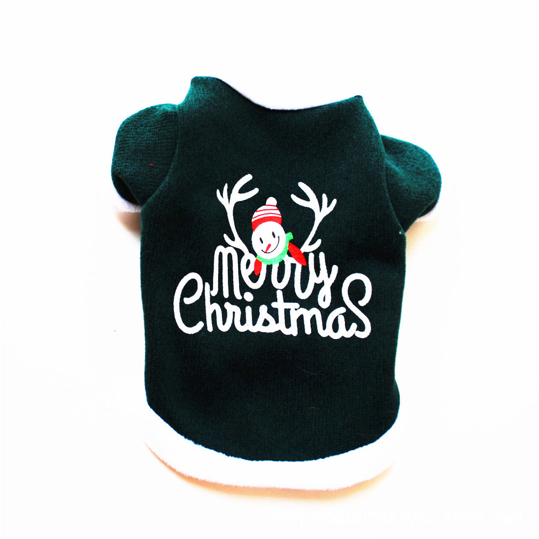 KFX-1090493 Christmas-Themed Polar Fleece Dog Apparel in Red, Green, and Snowman Styles