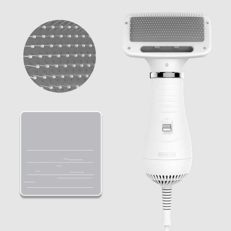 KFX-1093693 Teddy Integrated Hair Dryer and Brushing Comb with Foldable Design and Multiple Speed Settings