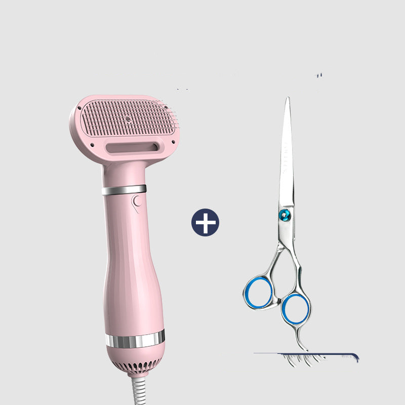 KFX-1093693 Teddy Integrated Hair Dryer and Brushing Comb with Foldable Design and Multiple Speed Settings