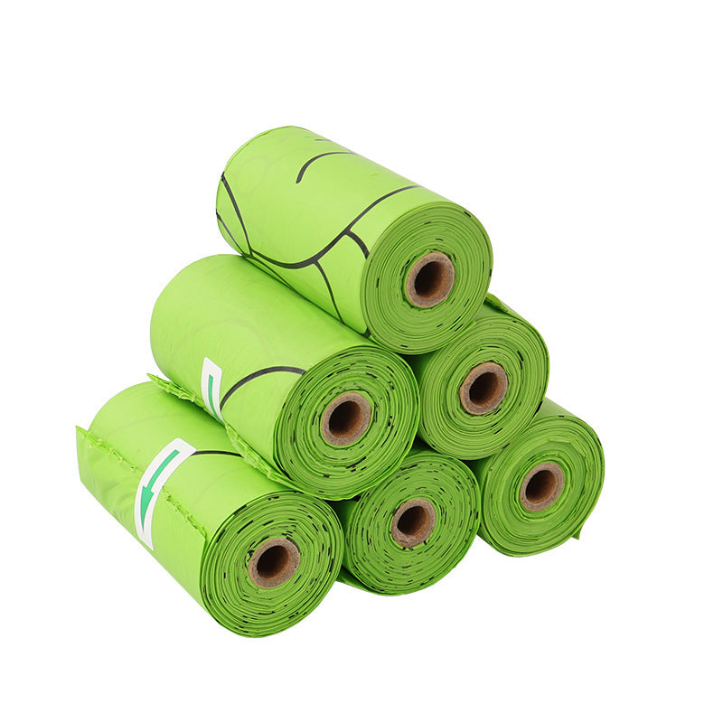 KFX-1094333 Green Corn Starch Degradable Pet Waste Bags for Easy Cleanup