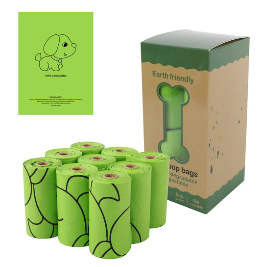 KFX-1094333 Green Corn Starch Degradable Pet Waste Bags for Easy Cleanup