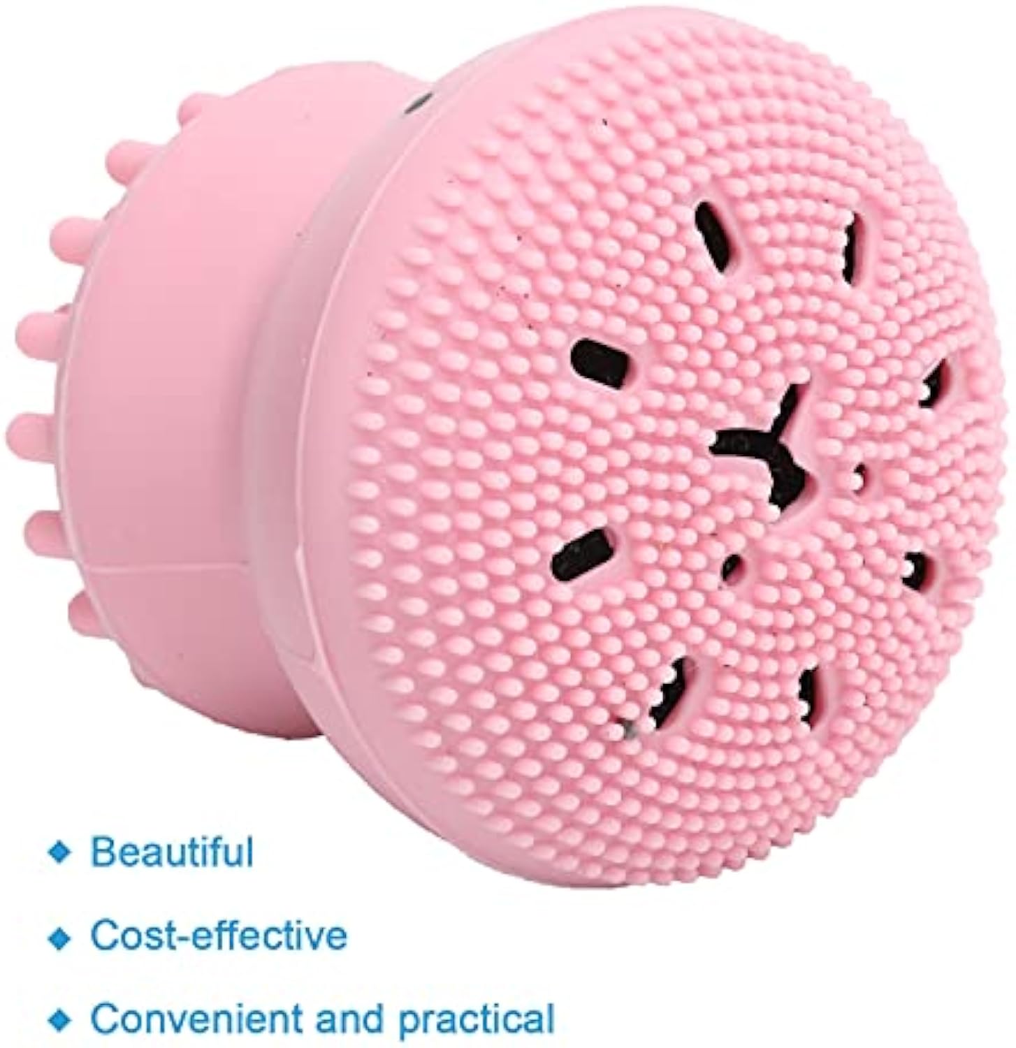 KFX-1095357 Foaming Pet Bath Brush with Shampoo Dispenser - Soft Rubber Shower Scrubber for Dogs and Cats, Portable and Easy to Clean