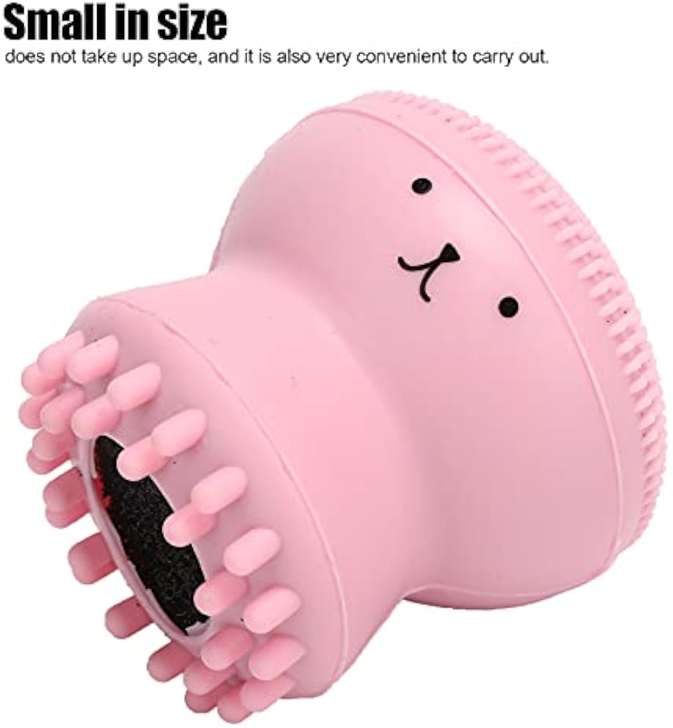 KFX-1095357 Foaming Pet Bath Brush with Shampoo Dispenser - Soft Rubber Shower Scrubber for Dogs and Cats, Portable and Easy to Clean