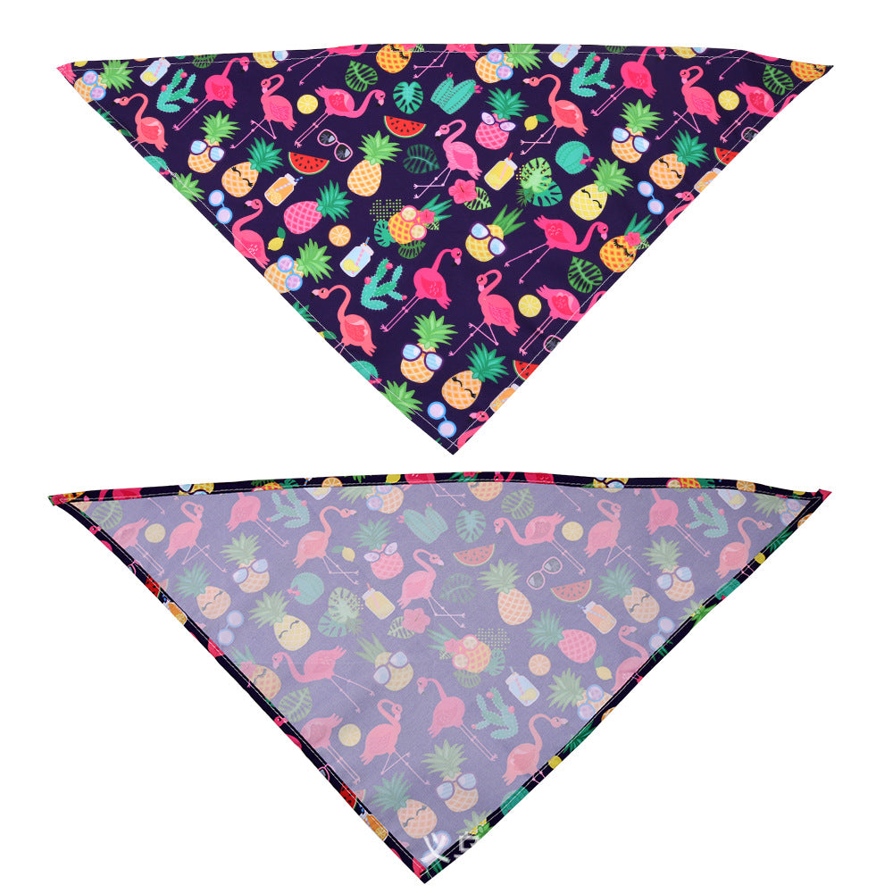 KFX-1096253 Tropical Wind Floral Pet Drool Towel for Dogs - Available in Small and Medium Sizes