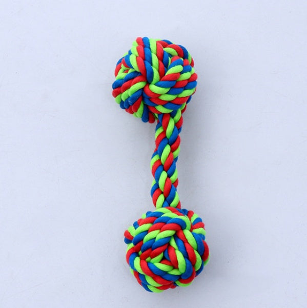 KFX-1098685 Colorful Cotton Rope Dog Toy for Chewing and Playtime