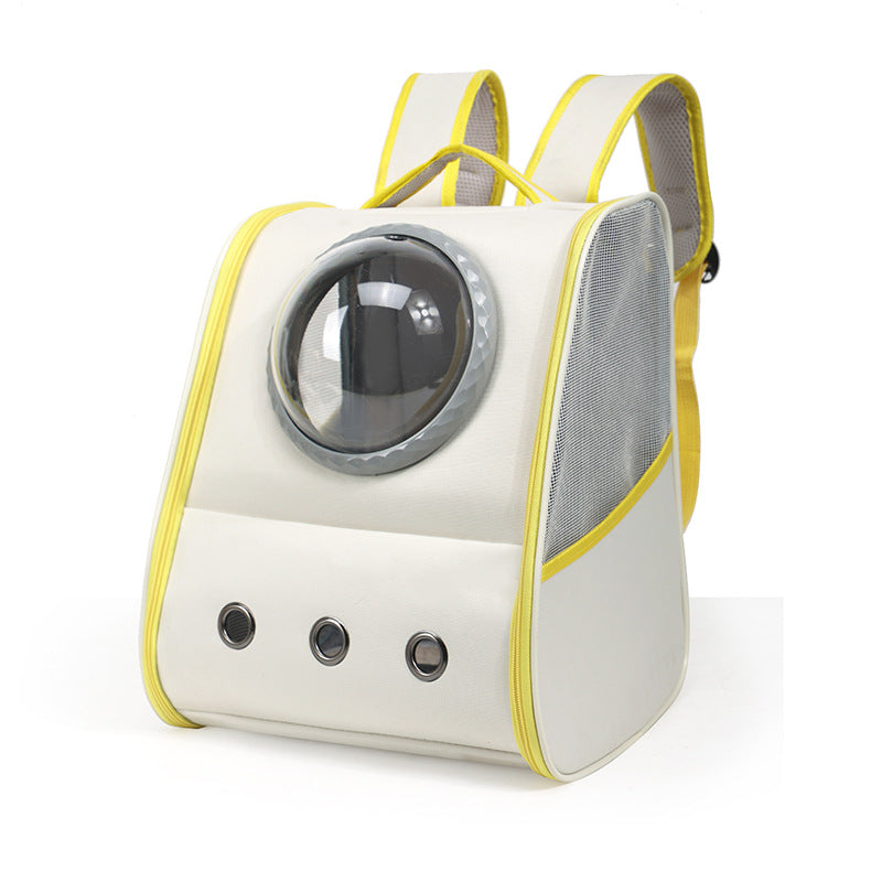 KFX-1100093 Breathable Large Capacity Pet Backpack for Travel - Solid Color Options Available