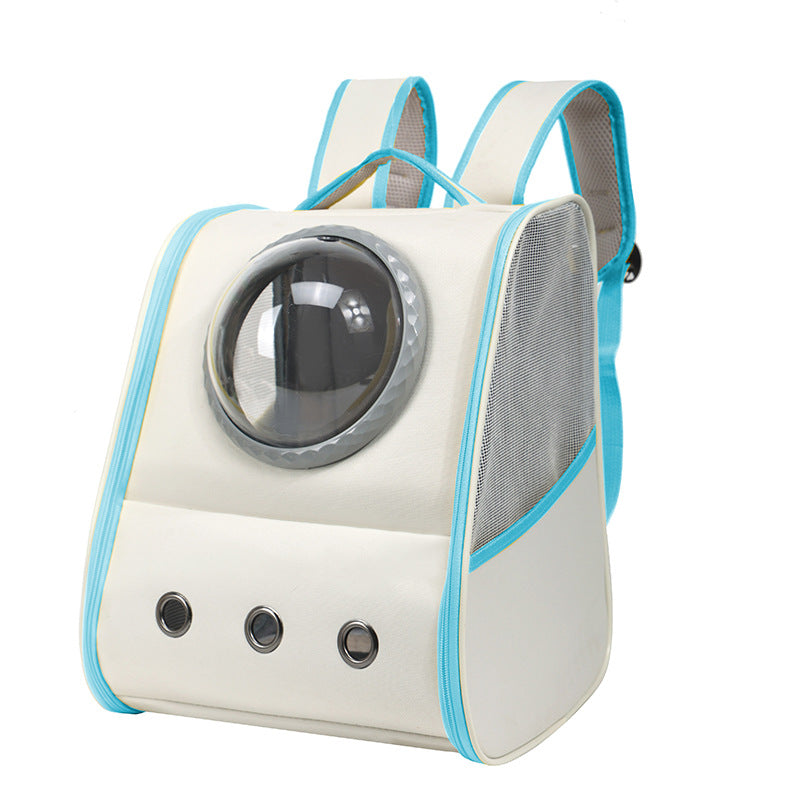 KFX-1100093 Breathable Large Capacity Pet Backpack for Travel - Solid Color Options Available