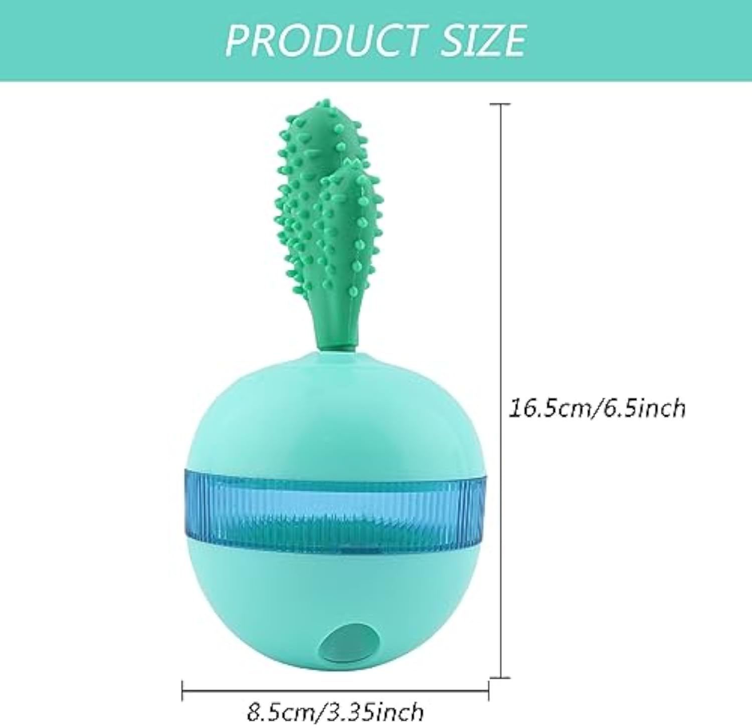 KFX-1101117 Interactive Treat Dispensing Dog Toy - Food Puzzle Ball for Medium to Large Dogs, Durable Rubber Chew Toy
