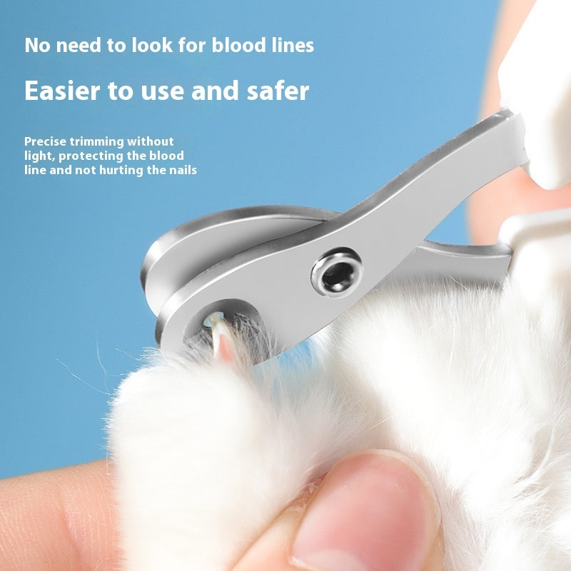 KFX-1101629 Fashionable Pet Nail Clippers for Cats - Durable Plastic and Stainless Steel, Available in Four Colors