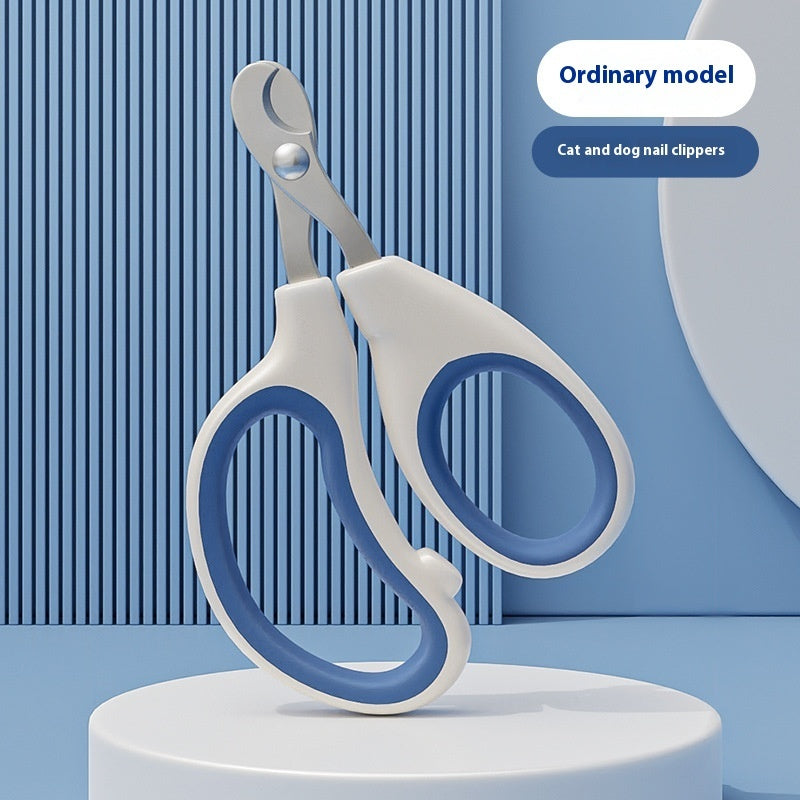 KFX-1101629 Fashionable Pet Nail Clippers for Cats - Durable Plastic and Stainless Steel, Available in Four Colors