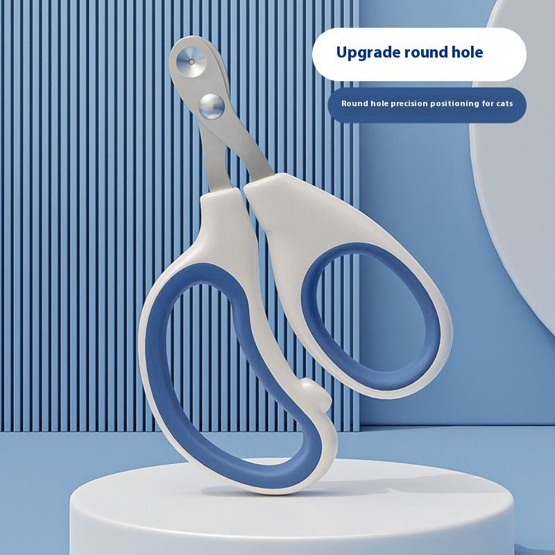 KFX-1101629 Fashionable Pet Nail Clippers for Cats - Durable Plastic and Stainless Steel, Available in Four Colors