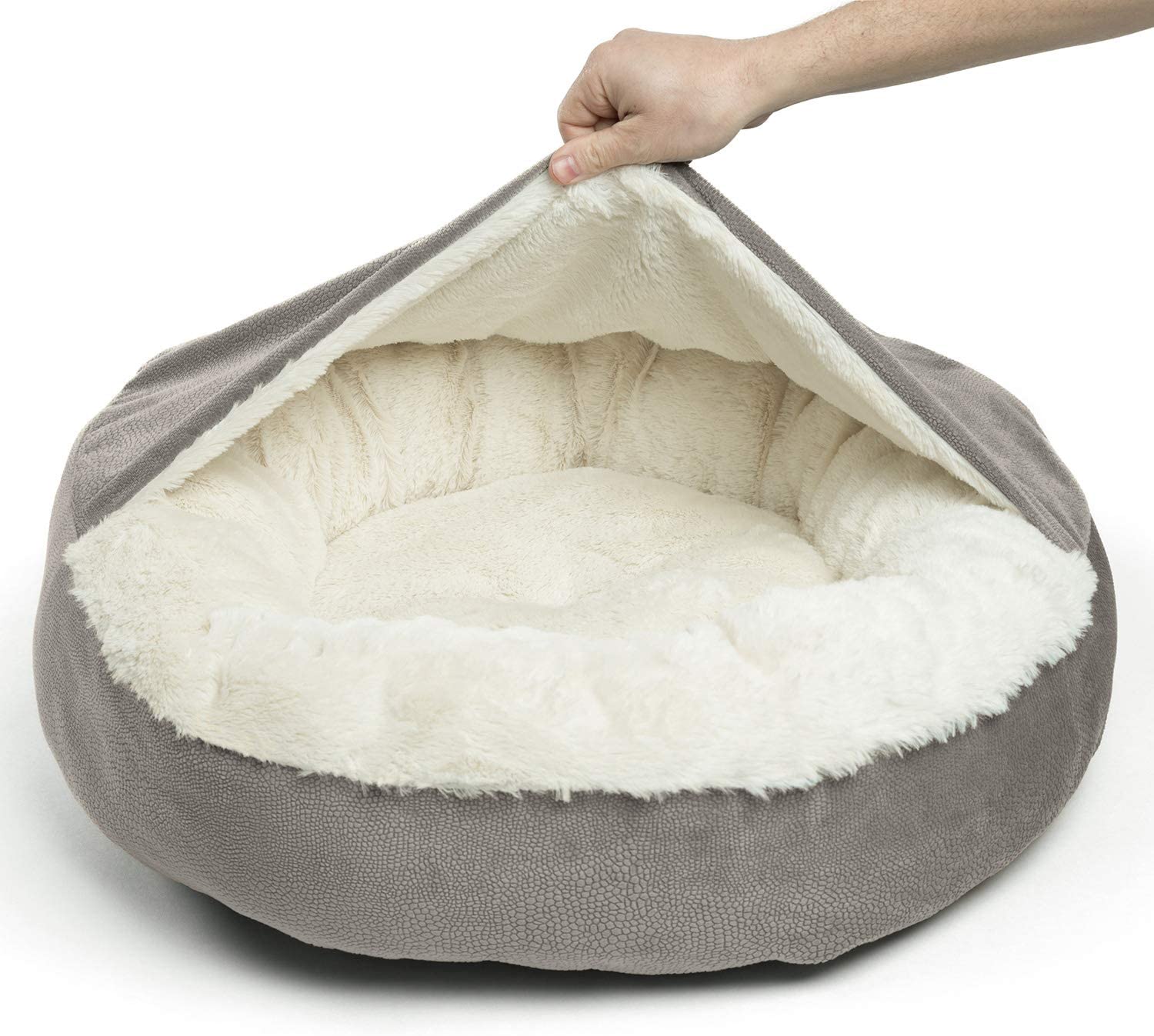 KFX-1101885 Classic Suede and Plush Pet Cover Quilt for Deep Sleep Bed - 60x60x18cm
