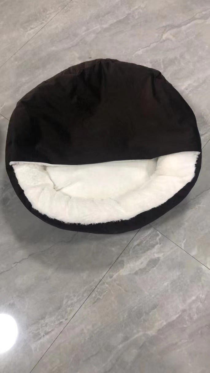 KFX-1101885 Classic Suede and Plush Pet Cover Quilt for Deep Sleep Bed - 60x60x18cm
