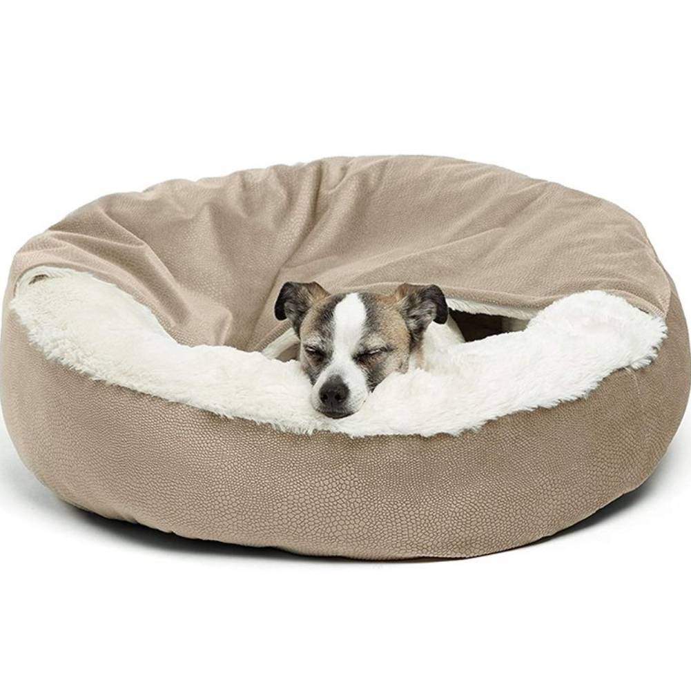 KFX-1101885 Classic Suede and Plush Pet Cover Quilt for Deep Sleep Bed - 60x60x18cm