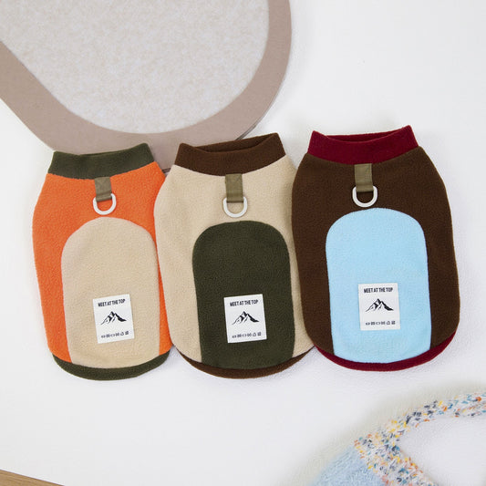 KFX-1102397 Cozy Unisex Dog Apparel for Fall and Winter in Brown, Beige, and Orange