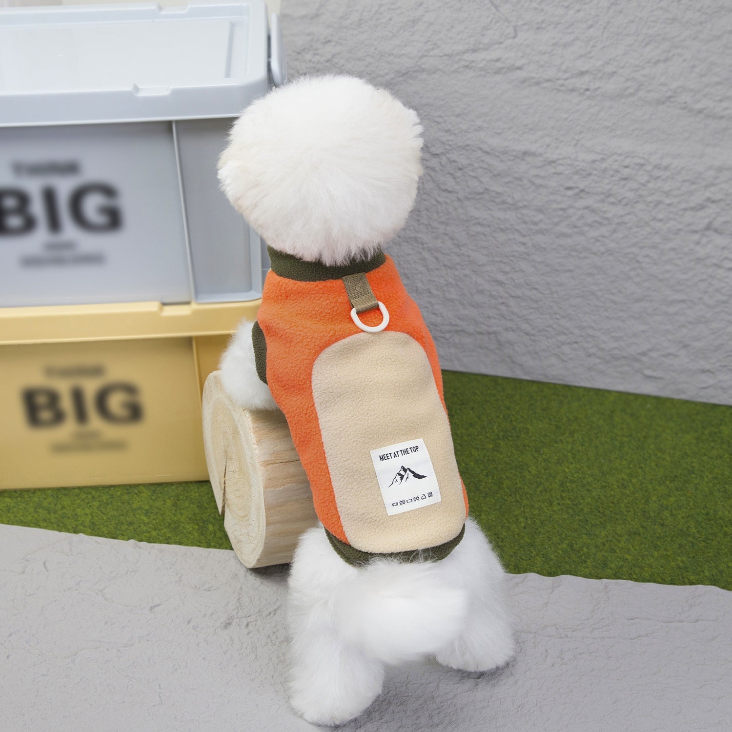KFX-1102397 Cozy Unisex Dog Apparel for Fall and Winter in Brown, Beige, and Orange