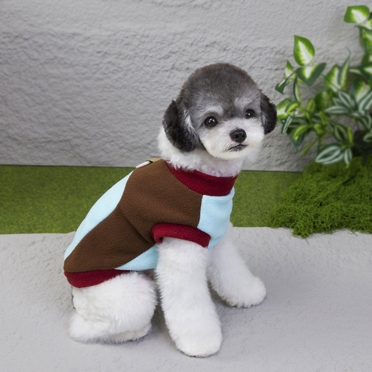 KFX-1102397 Cozy Unisex Dog Apparel for Fall and Winter in Brown, Beige, and Orange