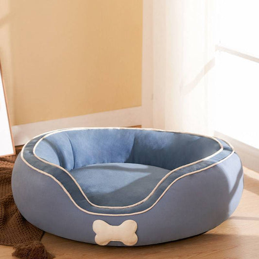 KFX-1107645 Four Seasons Universal Teddy Nest Plush Dog Bed - Medium, Large, Extra Large Sizes Available, Multiple Colors with Optional Blanket