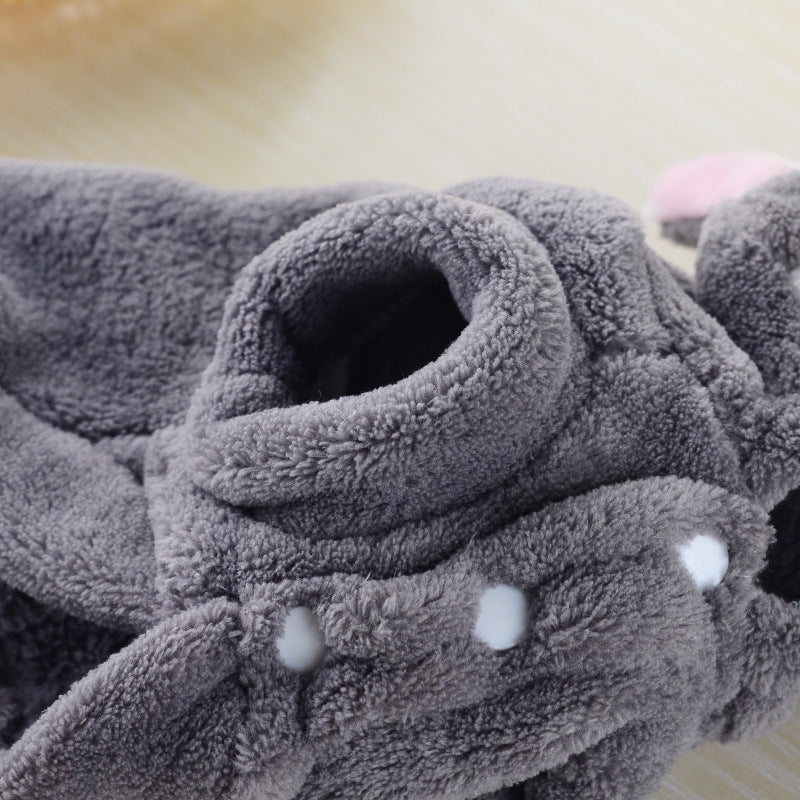 KFX-1108669 Coral Velvet Dog Clothes - Soft Coral Fleece Apparel for Small to Medium Breeds