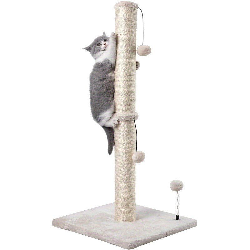 KFX-1109565 Sisal Cat Scratch Post and Climbing Frame - Available in Beige and Blue, Multiple Sizes