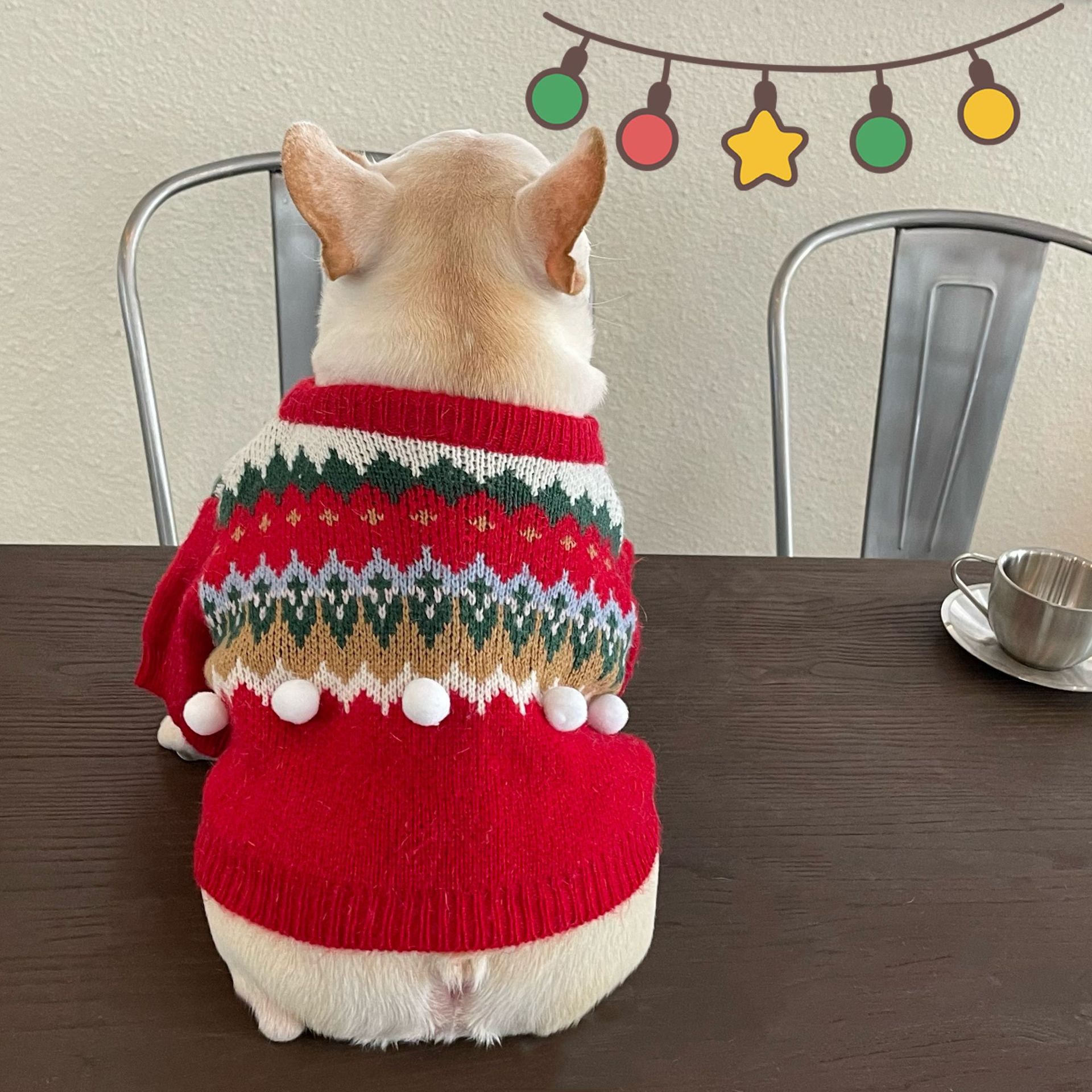 KFX-1113533 Cozy Red Wool Sweater for Dogs and Cats