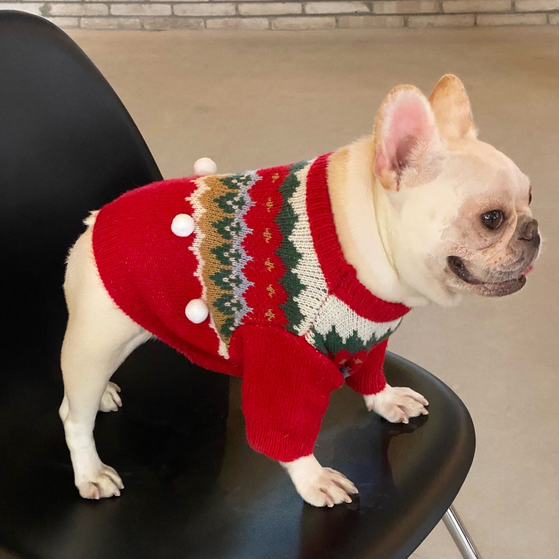 KFX-1113533 Cozy Red Wool Sweater for Dogs and Cats